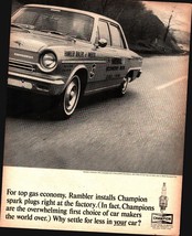 1960&#39;s CHAMPION Spark Plugs AMC Rambler 1964 Economy Run Car Vintage Pri... - $25.98