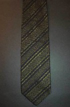 Massimo Bizzocchi Silk Olive &amp; Navy Stripe Tie NWT - £43.86 GBP