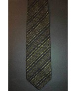 Massimo Bizzocchi Silk Olive &amp; Navy Stripe Tie NWT - $75.46 CAD