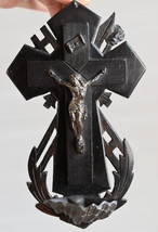 ⭐ Antique crucifix,holy water font made 19th century⭐ - £39.66 GBP