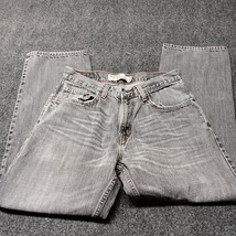 Levi 559 Jeans Mens 32x30 Gray Relaxed Fit Straight Leg Mid Rise Whiskers - $22.99