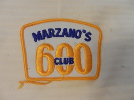 Marzano&#39;s 600 Club Bowling Patch Yellow Border from the 90s Chicago Bowling - $10.00