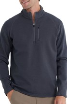 Free Fly men&#39;s bamboo heritage fleece quarter zip in GRAPHITE - £49.36 GBP