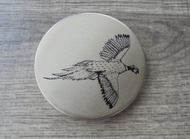 FLYING PHEASANT MOTIF snuff can lid-NEW/UNUSED - £15.18 GBP