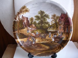Vintage Chinese  Hand Painted Plate “Crushing the Grapes” - $17.51
