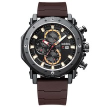 Men 5 ATM Waterproof Sport Watches Male Silicon Strap Cool Wrist Watches for Men - £47.79 GBP