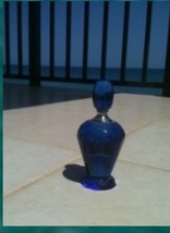 Cobalt Blue Glass Bottle With Topper - $39.99