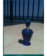 Cobalt Blue Glass Bottle With Topper - £31.44 GBP
