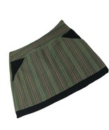 Sugar Lips Mini Skirt M Embroidered Striped Boho side pockets colorblock... - £10.05 GBP