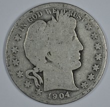 1904 O Barber circulated silver half  - £12.98 GBP