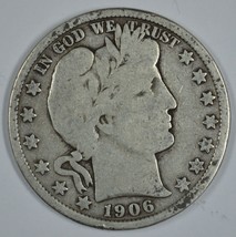 1906 D Barber circulated silver half - $21.00