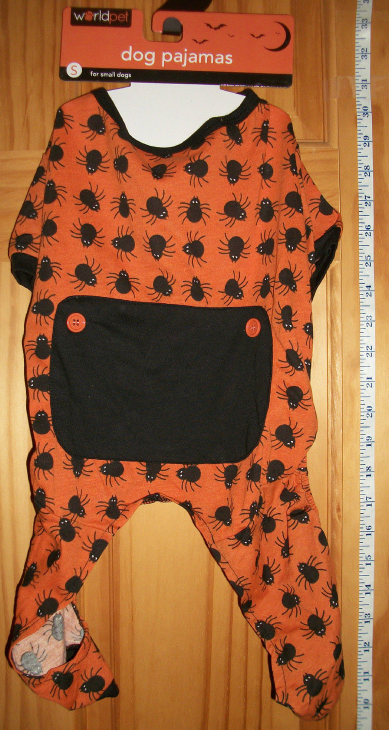 WorldPet Holiday Dog Clothes Small Halloween Pajamas Pet Spider Design S... - $9.49