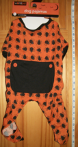 WorldPet Holiday Dog Clothes Small Halloween Pajamas Pet Spider Design Sleepwear - £7.52 GBP