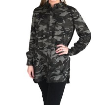 Tribal velvet back camo shirt in GREEN - size S - £48.29 GBP