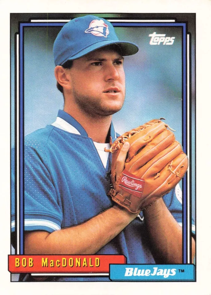 BOB MACDONALD P BLUE JAYS TOPPS GOLD BASEBALL CARD 1992 - $5.00