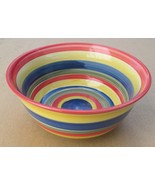 Hand Painted Swirled Style Colorful Dinner Stoneware Plate by Totally To... - $18.00