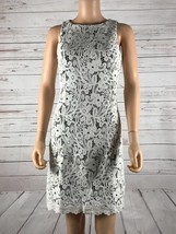 LAUREN RALPH LAUREN Sleeveless (Cream/Black) Lace Shift Dress NWT 4 - £56.45 GBP