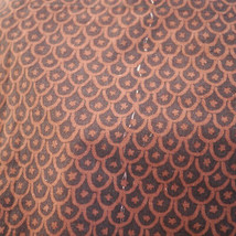 Vtg Bloomcraft Brown Batik Damask Floral Cotton Quilting Cutter Fabric 48&quot;x1.4yd - £23.44 GBP