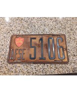 AFSE Allied Forces in Southern Europe license plate #5106 - $990.98