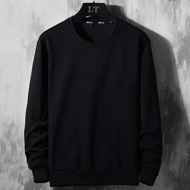 Oversized Pullover Men Casual  Solid Basic Pullover Big Size Men Spring Autumn H - £141.05 GBP