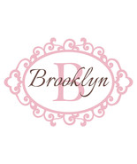 Personalized Vinyl Initial & Name Wall Decal - Shabby Chic Scroll Monogram Baby - $36.95