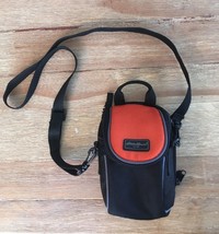 Eddie Bauer Black Orange Hip Pack Shoulder Strap Camera Case Bag Crossbody - $17.60