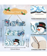 Christmas creative cute blue snowflake door sign- Home wall decoration o... - $28.88