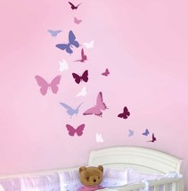 Wall stencil Butterfly Dance, Easy Wall Stencil for DIY Nursery Decor - $32.95