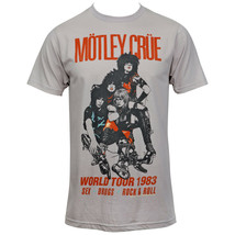 Motley Crue World Tour 1983 T-Shirt Grey - £27.36 GBP+