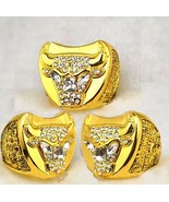 1997 Bulls Basketball Zinc Alloy 24K gold plated World Championship Ring Fashion - $23.39