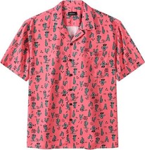 Mens Funny Cactus &quot;Don&#39;t Touch Me&quot; Shirt  Short Sleeve Button Up Sz XL NWT - £16.11 GBP