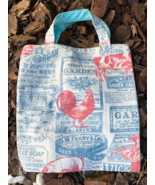 Vintage Turquoise Rooster tote bag - $9.00