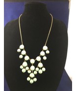 Turqoise Color And Goldtone Chandelier Drop Necklace 24” - $7.03