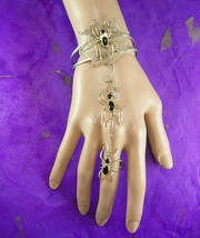 Vampire Spider Slave bracelet &amp; ring Steampunk Gothic Web vintage sterling  - £179.44 GBP