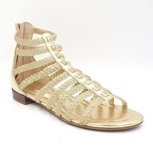 Marc Fisher Pepita Women Braided Gladiator Sandals Size US 7M Gold Faux Leather - $20.20