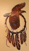Dream Catcher Soaring Eagle - Metal Wall Art - 31&quot; x 16&quot; - Copper - £91.09 GBP