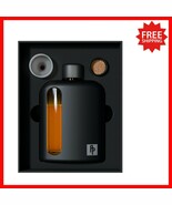 Versatile Glass Hip Flask Gift Set with Durable Silicone For Outdoor Ent... - $76.21 CAD