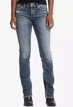 Silver Jeans Co. Women&#39;s Stretch Slim Jeans, Dark Indigo, 27x33 - £31.55 GBP
