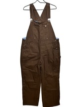 Roper Range Gear Overalls Bibs Women&#39;s L Large Brown Quilted Canvas Work... - $53.86