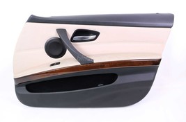 BMW E90 3er Sedan Right Front Door Panel Oyster Leather Wood Trim 2009-2... - $123.75