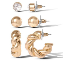 Simpson Jessica Gold Tone Colored Stud Earrings - $27.00