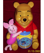 Winnie The Pooh and  Piglet clock/bank combination Disney  A.A. Milne  - £19.97 GBP