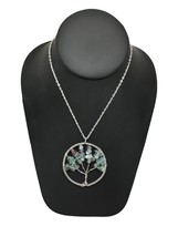 Fluorite Tree of Life Balancing Reiki Pendant from Brazil, Free 18&quot; Chain,Bp601 - £5.68 GBP