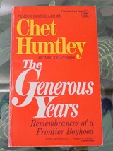 Chet Huntley Nbc Tv The Generous Years 1968 Collectible Vintage Paperback - £3.93 GBP