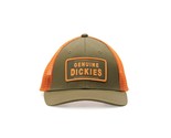 Genuine Dickies Snapback Trucker Hat Cap Patch Green Orange w/ Orange Me... - $6.87