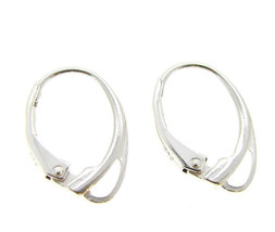2 x Sterling Silver Loop Dangle Leverback Earwires Earring Connector 17mm X 11mm - £7.75 GBP