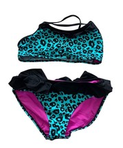 Xhilaration Girls XL 14 16 Cheetah Bikini 2 Piece Swimsuit Swim Pooh Beach Cheet - $12.77