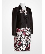 NWT- LE SUIT ~Size 6~ 2PC Floral Dress Suit Dress Jacket &amp; Flower Pin New! - £70.78 GBP