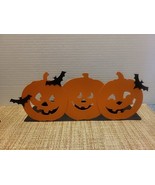 Hallmark Halloween Set Of 2 Metal 3 Tea light Pumpkin Candle Holder Fall... - $11.61