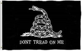 Black Gadsden Dont Tread on Me Flag Tea Party Banner Pennant New Outdoor 3x5 FT  - £3.90 GBP